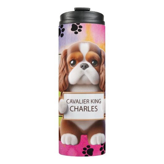 Grappige Cavalier King Charles Dog Thermosbeker (Voorkant)