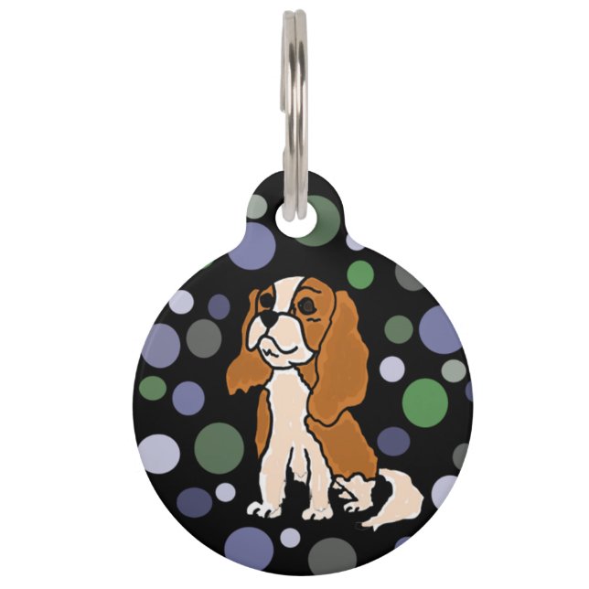Grappige Cavalier King Charles Spaniel Dog Art Huisdierpenning (Voorkant)