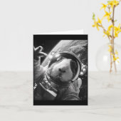 Grappige Cavia Astronaut Ruimte Selfie Kosmische K Kaart (Gele Bloem)