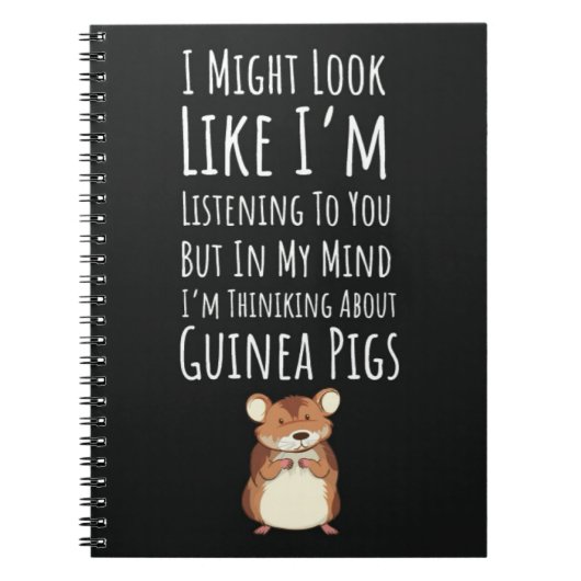 Grappige Cavia Cadeaus Dier Huisdier Hamster Humor Notitieboek (Voorkant)