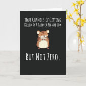 Grappige cavia kaarten huisdieren dier humor (Gele Bloem)