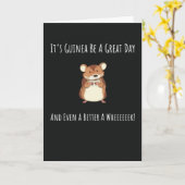 Grappige Cavia Kaarten Wheek Biggetjes Huisdieren  (Gele Bloem)