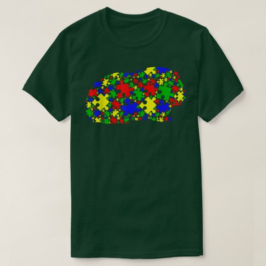 Grappige Cavia Puzzel Dieren Liefhebber Autisme Be T-shirt (Design voorkant)