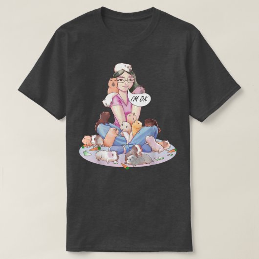 grappige cavia ' s spelen met een meisje dat van c t-shirt (Design voorkant)