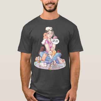 grappige cavia ' s spelen met een meisje dat van c t-shirt