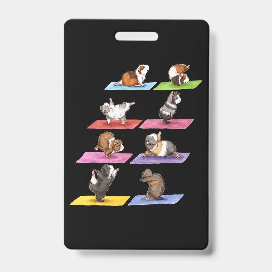 Grappige Cavia Yoga Badge (Voorzijde)