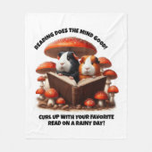 Grappige cavia's die onder rode paddenstoelen leze fleece deken (Voorkant)