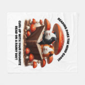 Grappige cavia's die onder rode paddenstoelen leze fleece deken (Voorkant (Horizontaal))