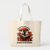 Grappige cavia's die onder rode paddenstoelen leze grote tote bag (Voorkant)