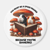 Grappige cavia's die onder rode paddenstoelen leze magneet (Voorkant)