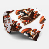 Grappige cavia's die onder rode paddenstoelen leze stropdas (Opgerold)