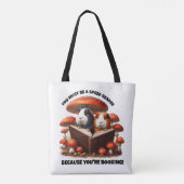 Grappige cavia's die onder rode paddenstoelen leze tote bag (Achterkant)