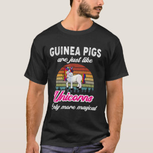 Grappige cavia's ontwerp retro eenhoorn  Su T-shirt