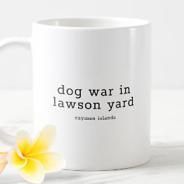 Grappige Caymanian Dialect Dog War in Lawson Yard Koffiemok