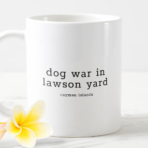 Grappige Caymanian Dialect Dog War in Lawson Yard Koffiemok
