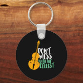 Grappige Cellospeler Stoor De Cellist Niet Sleutelhanger (Voorkant)