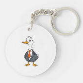Grappige CEO Duck - Business Boss Gift Idee Sleutelhanger (Achterkant)