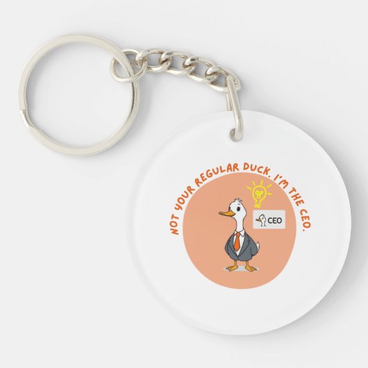 Grappige CEO Duck - Business Boss Gift Idee Sleutelhanger (Voorkant)