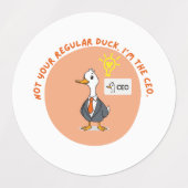 Grappige CEO Duck Labels (Design 2)