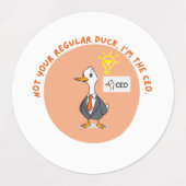 Grappige CEO Duck Labels (Design 1)
