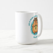 Grappige CEO van Nietsdoen Capybara Douane Maatwer Koffiemok (Voorkant rechts)