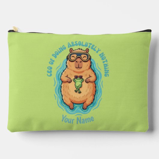 Grappige CEO van Nietsdoen Capybara Kikker Etui (Voorkant)