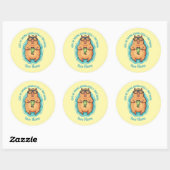 Grappige CEO van Nietsdoen Capybara Ronde Sticker (Vel)