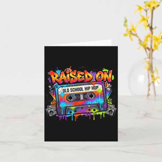 Grappige Cette Graffiti 80er 90er Grootgebracht me Kaart (Gele Bloem)