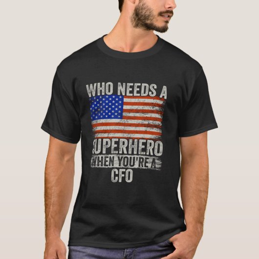 Grappige CFO Superheld T-shirt voor Mannen Pap (Voorkant)