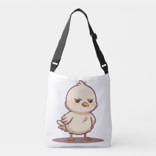 Grappige Chagrijnige Baby Vogel Kawaii Cartoon Crossbody Tas
