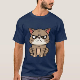 Grappige Chagrijnige Bruine Tabby Kat Sasse Blik � T-shirt