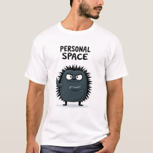 Grappige, chagrijnige egel karakter Gif met Persoo T-shirt