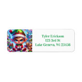 Grappige chagrijnige elf kerst etiket (Voorkant)