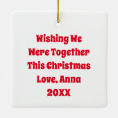 Grappige chagrijnige elf kerst keramisch ornament (Achterkant)