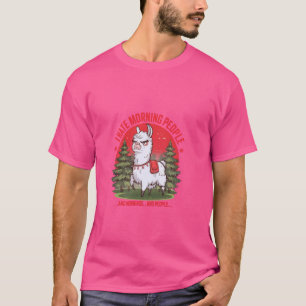 Grappige Chagrijnige Grappige Alpaca Ik Hou Niet v T-shirt