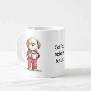 Grappige Chagrijnige Hond - Koffie Voor Afhalen Koffiemok