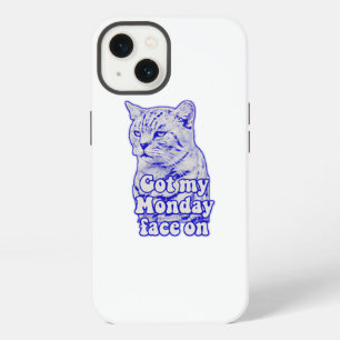 Grappige chagrijnige kat meme voor kattenliefhebbe iPhone 13 hoesje