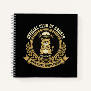 Grappige Chagrijnige Kat   Officiële Club van Mopp Notitieboek