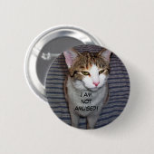 Grappige chagrijnige kat ronde button 5,7 cm (Voorkant /achterkant)
