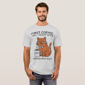 Grappige Chagrijnige Kat Sarcasme Grafische T-shir T-shirt (Voorkant volledig)