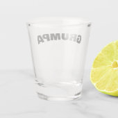 Grappige Chagrijnige Opa Vaderdag Cadeau Shot Glas (Achterkant)