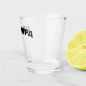 Grappige Chagrijnige Opa Vaderdag Cadeau Shot Glas (Rechts)