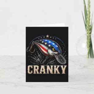 Grappige chagrijnige usa vlag crankbait patriottis kaart