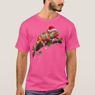 Grappige Chameleon Santa Christmas Ornament Decor T-shirt