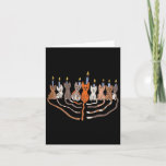 Grappige Chanoeka Cat Menorah Meowzel Joodse Kerst Kaart<br><div class="desc">Grappige Chanoeka Cat Menorah Meowzel Joodse Kerst</div>