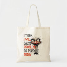 Grappige Chaotische Struisvogel Boodschappentas