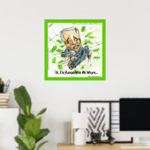 Grappige Charlie Rangel Poster "Rangel Web We Weav (Thuiskantoor)
