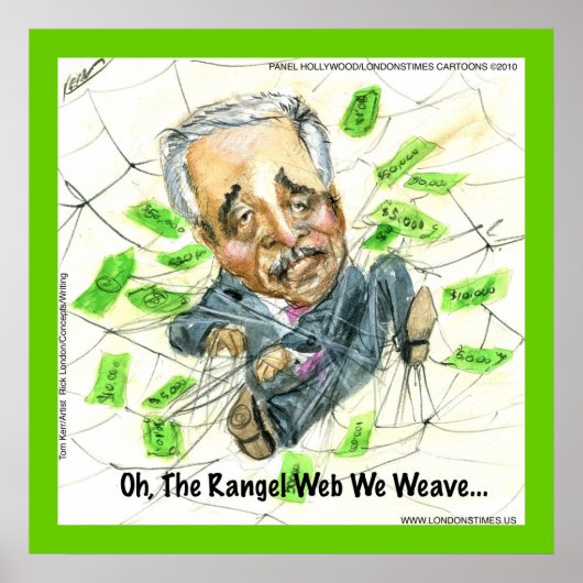 Grappige Charlie Rangel Poster "Rangel Web We Weav (Voorkant)