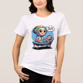 Grappige Chatbot Memes AI Therapie Tri-Blend Shirt (Voorkant)