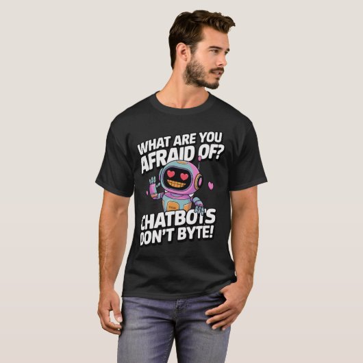 Grappige Chatbot Memes Chatbots Niet BYTE T-shirt (Voorkant volledig)